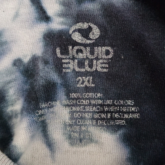 Liquid Blue Men's Kiss Destroyer '76 Tie Dye Rock Band T-Shirt Size 2XL - Picture 5 of 9